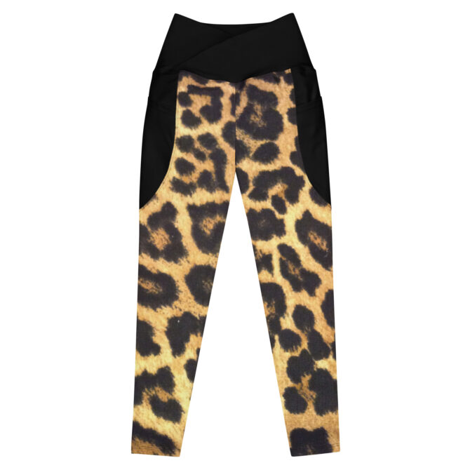 Crossover leggings with pockets