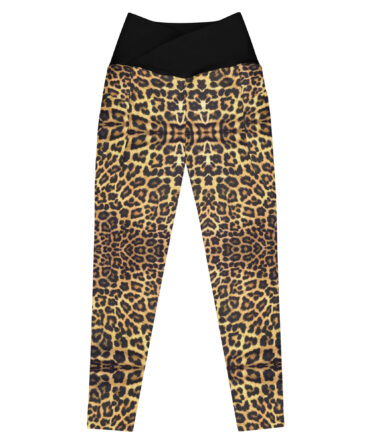 Crossover leggings with pockets