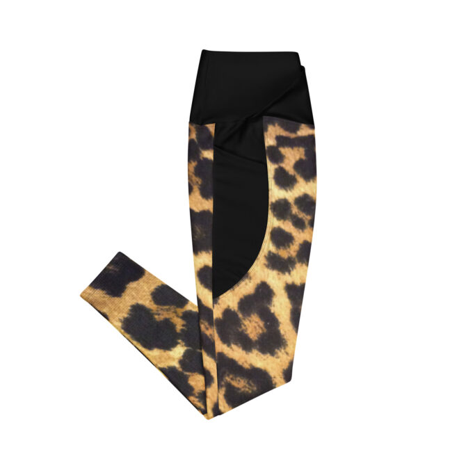 Crossover leggings with pockets